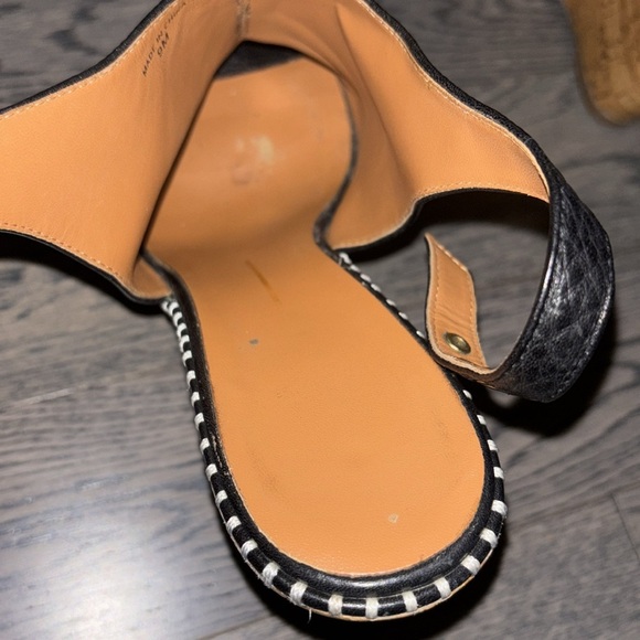 Dolce Vita Prema Platform Peep Toe Wedges Black Leather Size 9 - Picture 7 of 16